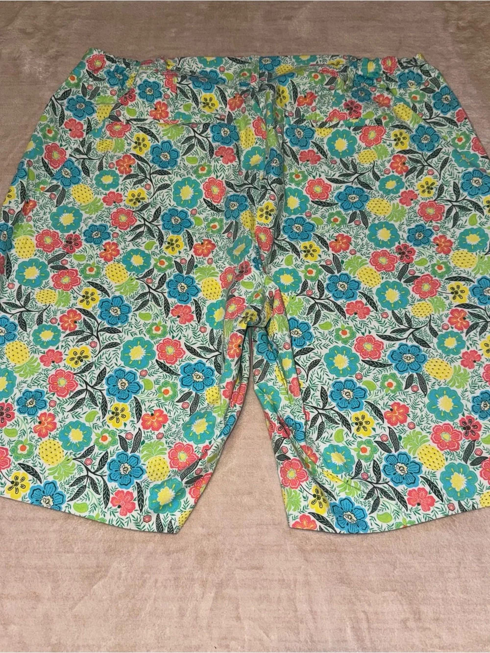 Talbots Multicolor Floral Cotton Bermuda Shorts